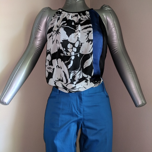 Express Floral Colorblock loose Tank blouse size S - Picture 5 of 6